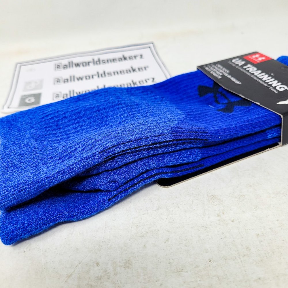 Under Armour Training Socks Blue Athletic Football 1329331-400 Soccer Futbol S - Picture 10 of 11